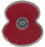 2012 POPPY SHAPE FIVE POUND LEST WE FORGET - £5 BU - Cambridgeshire Coins