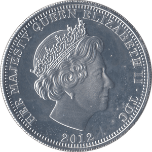 2012 PROOF QUEEN ELIZABETH II DIAMOND JUBILEE 5 POUNDS TRISTAN DA CUNHA - WORLD COINS - Cambridgeshire Coins