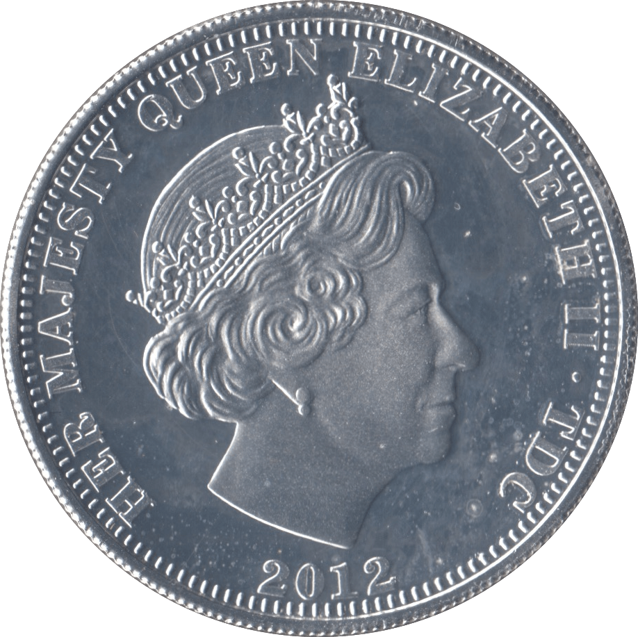 2012 PROOF QUEEN ELIZABETH II DIAMOND JUBILEE 5 POUNDS TRISTAN DA CUNHA - WORLD COINS - Cambridgeshire Coins