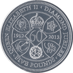 2012 PROOF QUEEN ELIZABETH II DIAMOND JUBILEE 5 POUNDS TRISTAN DA CUNHA - WORLD COINS - Cambridgeshire Coins
