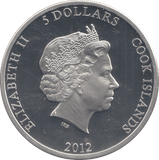 2012 SILVER $5 COOK ISLANDS ( PROOF ) - SILVER WORLD COINS - Cambridgeshire Coins