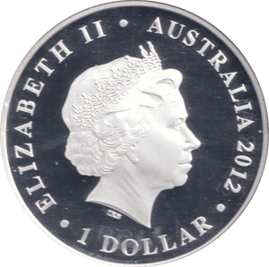 2012 SILVER PROOF $1 AUSTRALIA DIAMOND JUBILEE OF QUEEN ELIZABETH II - SILVER WORLD COINS - Cambridgeshire Coins