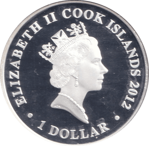 2012 SILVER PROOF $1 COOK ISLANDS - SILVER WORLD COINS - Cambridgeshire Coins
