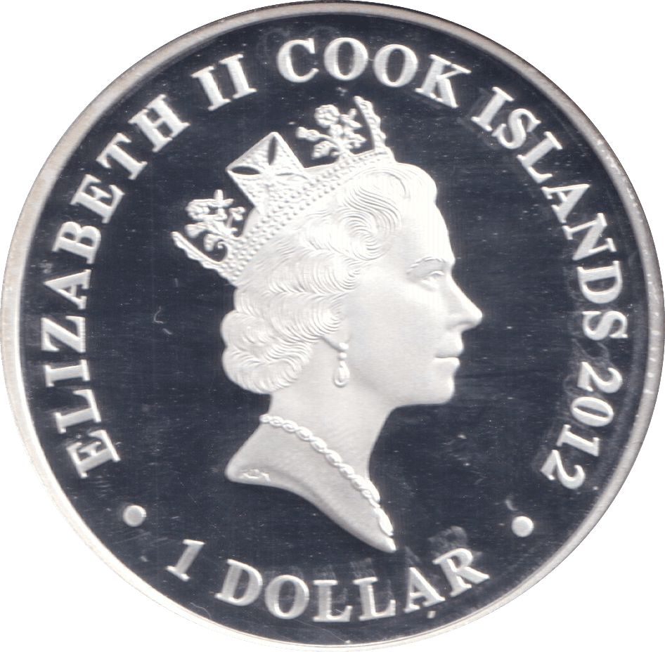 2012 SILVER PROOF $1 COOK ISLANDS - SILVER WORLD COINS - Cambridgeshire Coins