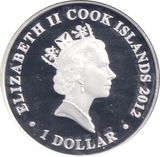 2012 SILVER PROOF $1 COOK ISLANDS - SILVER WORLD COINS - Cambridgeshire Coins