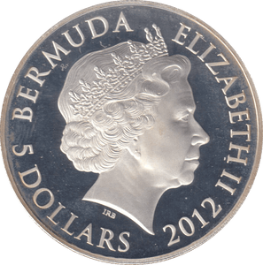 2012 SILVER PROOF $5 BERMUDA - WORLD COINS - Cambridgeshire Coins