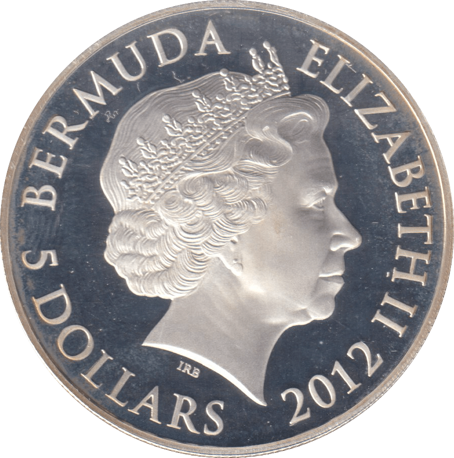 2012 SILVER PROOF $5 BERMUDA - WORLD COINS - Cambridgeshire Coins
