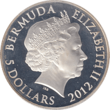 2012 SILVER PROOF $5 BERMUDA - WORLD COINS - Cambridgeshire Coins