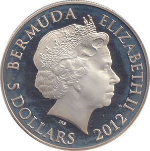 2012 SILVER PROOF 5 DOLLAR BERMUDA - SILVER WORLD COINS - Cambridgeshire Coins