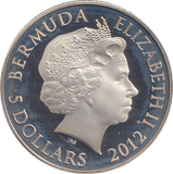 2012 SILVER PROOF 5 DOLLAR BERMUDA - SILVER WORLD COINS - Cambridgeshire Coins