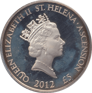 2012 SILVER PROOF 5 DOLLAR ST.HELENA - SILVER WORLD COINS - Cambridgeshire Coins