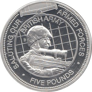 2012 SILVER PROOF 5 POUNDS BRITISH ARMY ARMED FORCES - WORLD COINS - Cambridgeshire Coins