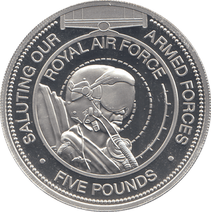 2012 SILVER PROOF 5 POUNDS ROYAL AIR FORCE ARMED FORCES - WORLD COINS - Cambridgeshire Coins