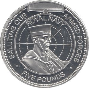 2012 SILVER PROOF 5 POUNDS ROYAL NAVY ARMED FORCES - WORLD COINS - Cambridgeshire Coins