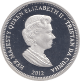 2012 SILVER PROOF £5 TRISTAN DA CUNHA - SILVER WORLD COINS - Cambridgeshire Coins
