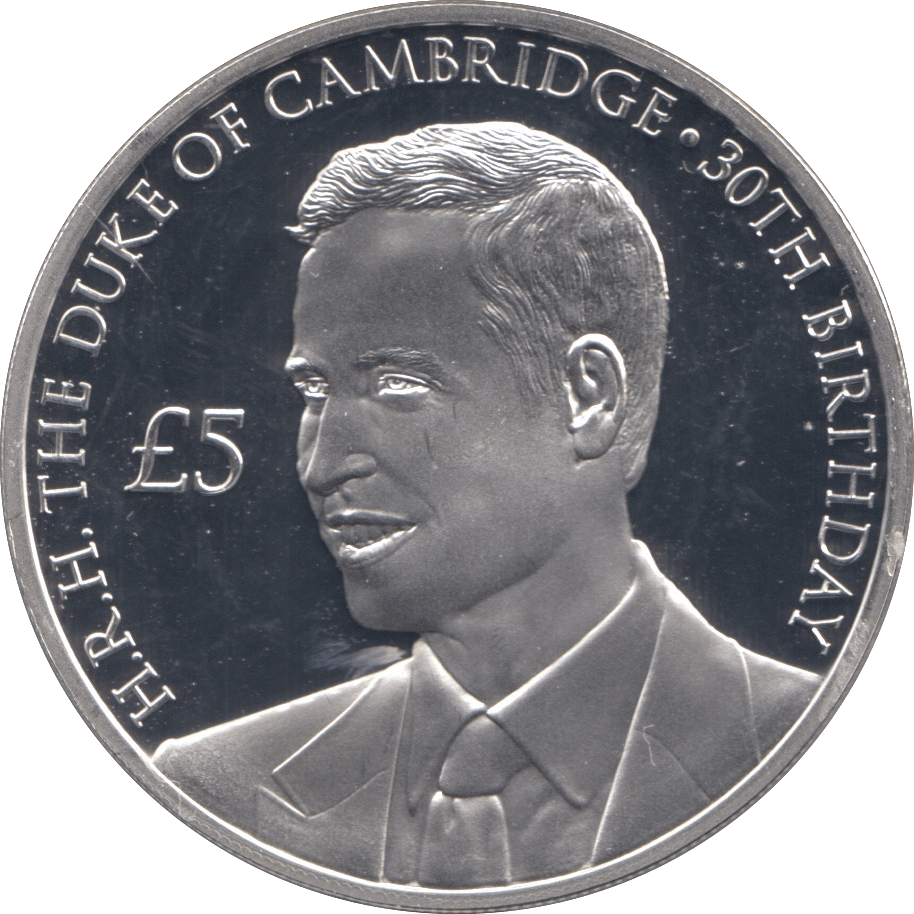 2012 SILVER PROOF DUKE OF CAMBRIDGE FIVE POUNDS GUERNSEY - SILVER WORLD COINS - Cambridgeshire Coins