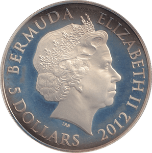 2012 SILVER PROOF FIVE DOLLARS BERMUDA UNSUNG - SILVER WORLD COINS - Cambridgeshire Coins