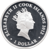 2012 SILVER PROOF FIVE DOLLARS COOK ISLANDS - SILVER WORLD COINS - Cambridgeshire Coins