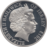 2012 SILVER PROOF FIVE POUNDS BAILIWICK JERSEY DUKE OF CAMBRIDGE 30TH BDAY - SILVER WORLD COINS - Cambridgeshire Coins