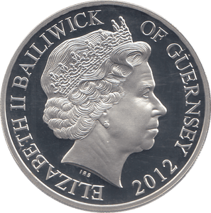 2012 SILVER PROOF FIVE POUNDS GUERNSEY THE DUKE OF CAMBRIDGE 30TH BDAY - SILVER WORLD COINS - Cambridgeshire Coins