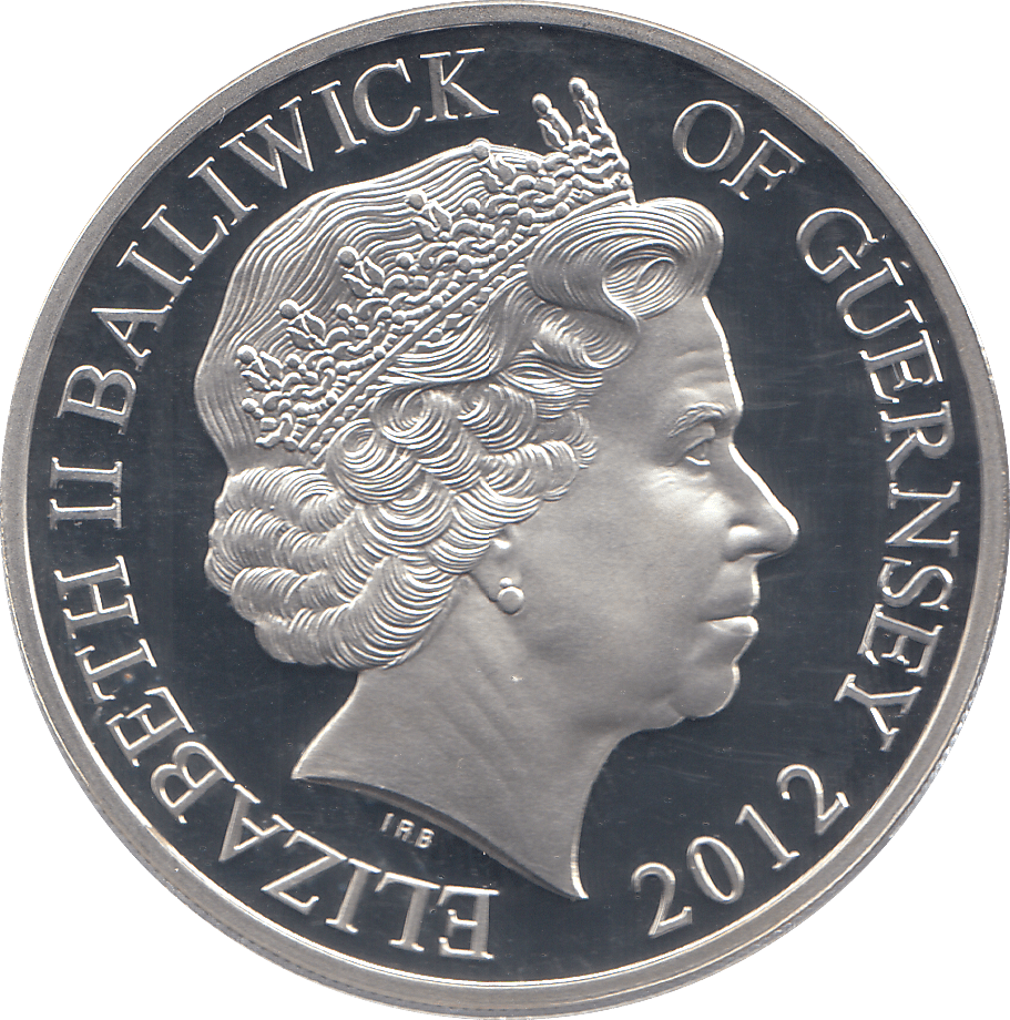 2012 SILVER PROOF FIVE POUNDS GUERNSEY THE DUKE OF CAMBRIDGE 30TH BDAY - SILVER WORLD COINS - Cambridgeshire Coins