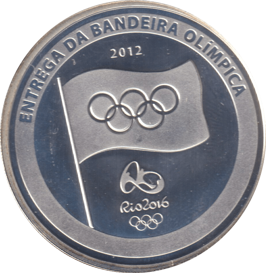 2012 SILVER PROOF FIVE REAIS BRASIL 2016 RIO OLYMPIC - SILVER WORLD COINS - Cambridgeshire Coins