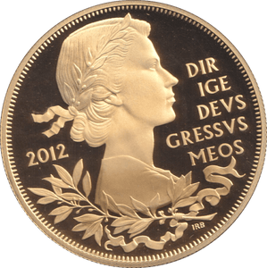 2012 SILVER PROOF GOLD PLATED £5 - £5 Silver Proof - Cambridgeshire Coins