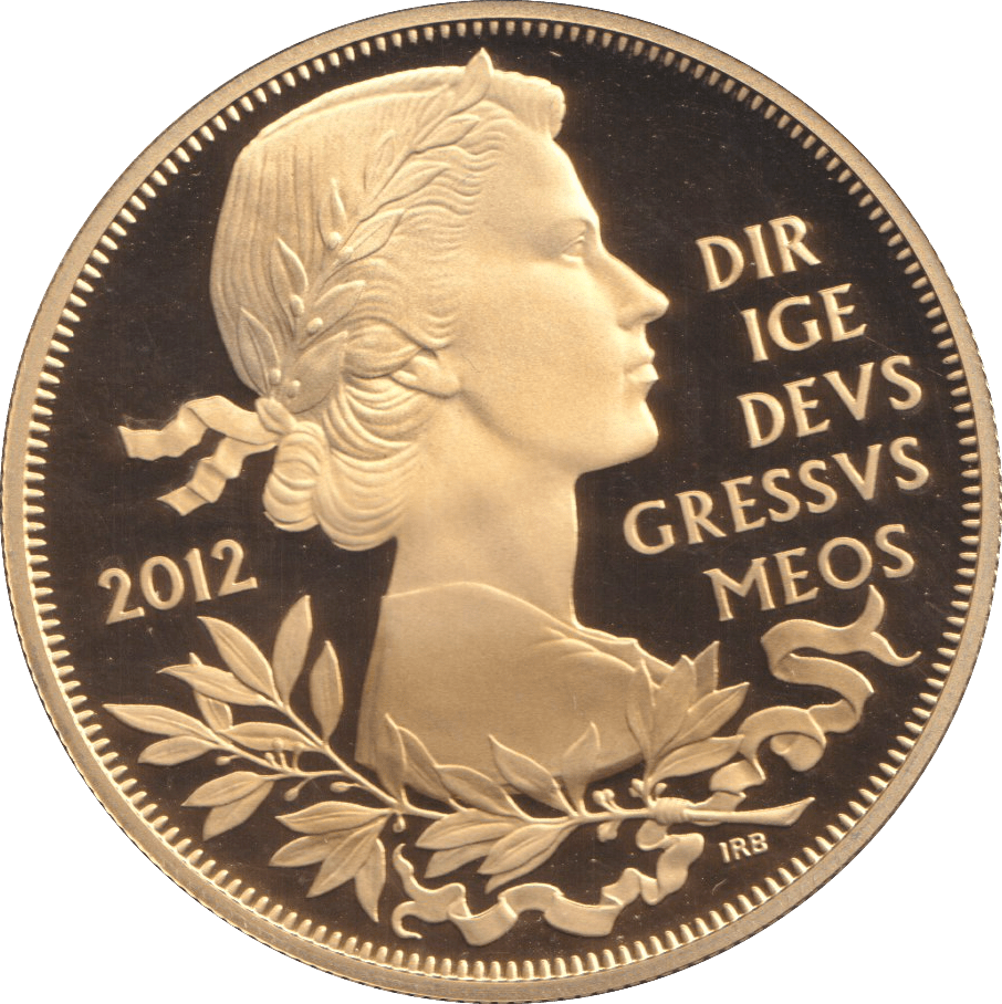 2012 SILVER PROOF GOLD PLATED £5 - £5 Silver Proof - Cambridgeshire Coins