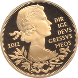 2012 SILVER PROOF GOLD PLATED £5 - £5 Silver Proof - Cambridgeshire Coins