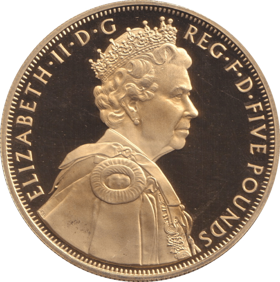 2012 SILVER PROOF GOLD PLATED £5 - £5 Silver Proof - Cambridgeshire Coins