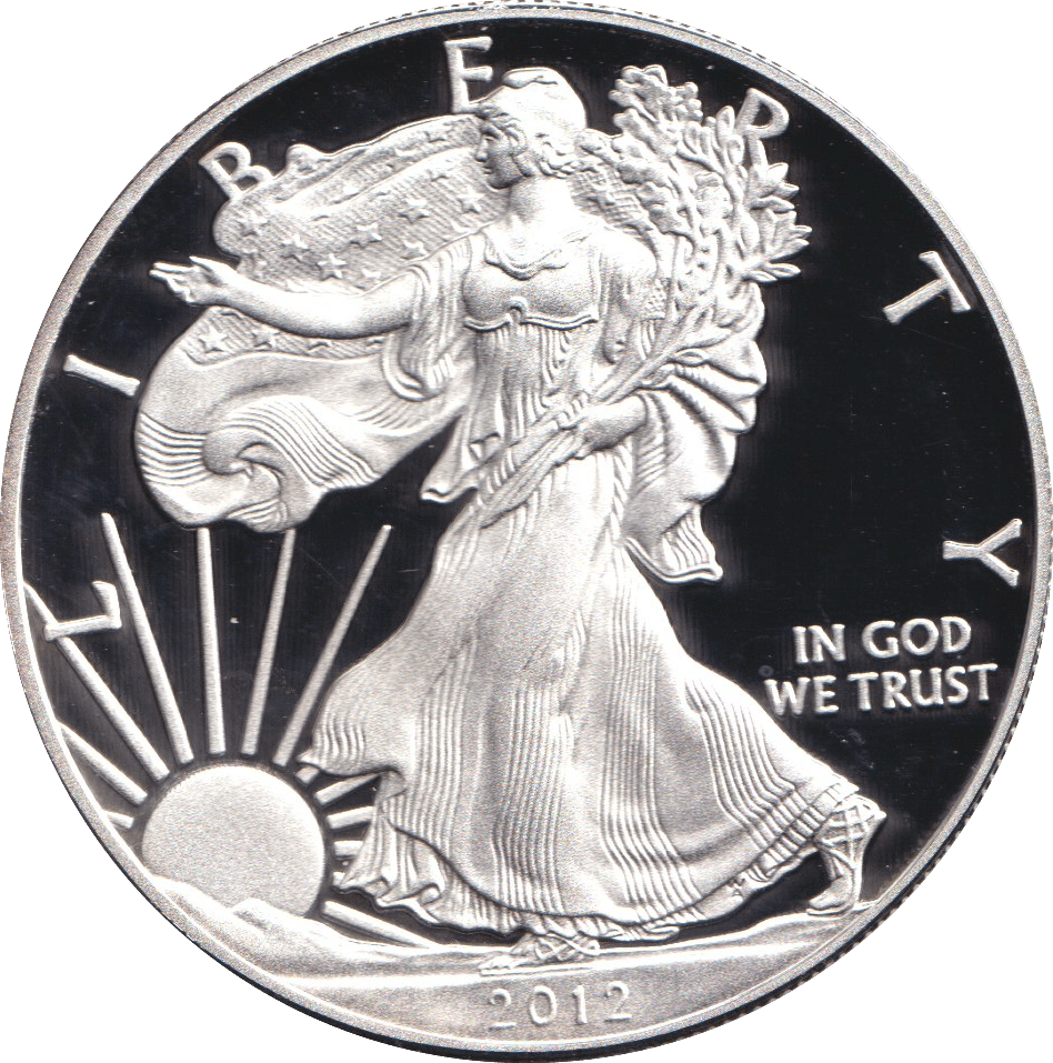 2012 SILVER PROOF LIBERTY DOLLAR USA - SILVER WORLD COINS - Cambridgeshire Coins