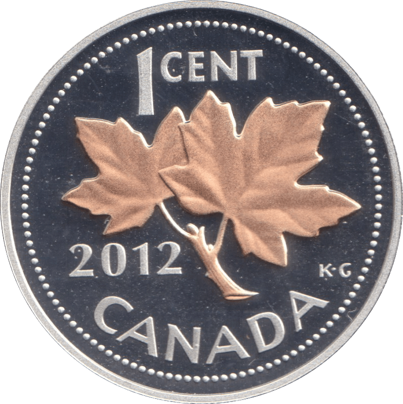 2012 SILVER PROOF ONE CENT CANADA - SILVER WORLD COINS - Cambridgeshire Coins