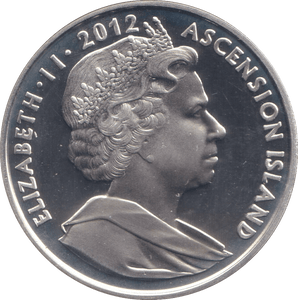 2012 SILVER PROOF ONE CROWN ASCENSION ISLAND - SILVER WORLD COINS - Cambridgeshire Coins