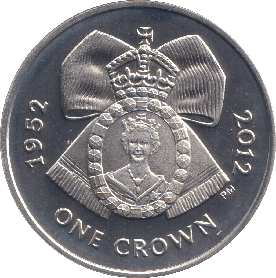 2012 SILVER PROOF ONE CROWN ASCENSION ISLAND - SILVER WORLD COINS - Cambridgeshire Coins