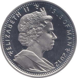 2012 SILVER PROOF ONE CROWN ISLE OF MAN - SILVER WORLD COINS - Cambridgeshire Coins