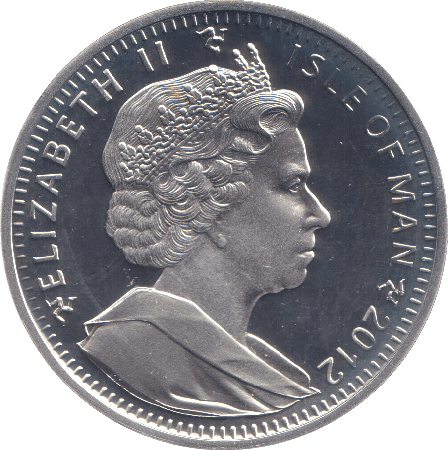 2012 SILVER PROOF ONE CROWN ISLE OF MAN - SILVER WORLD COINS - Cambridgeshire Coins