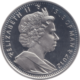 2012 SILVER PROOF ONE CROWN ISLE OF MAN - SILVER WORLD COINS - Cambridgeshire Coins