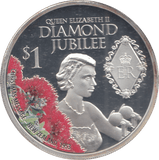 2012 SILVER PROOF ONE DOLLARS DIAMOND JUBILEE OF QUEEN ELIZABETH II - Silver Proof - Cambridgeshire Coins