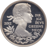 2012 SILVER PROOF £5 DIAMOND JUBILEE OF ELIZABETH II - SILVER WORLD COINS - Cambridgeshire Coins