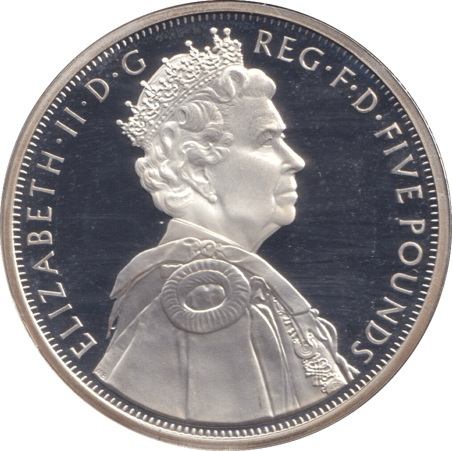 2012 SILVER PROOF £5 DIAMOND JUBILEE OF ELIZABETH II - SILVER WORLD COINS - Cambridgeshire Coins