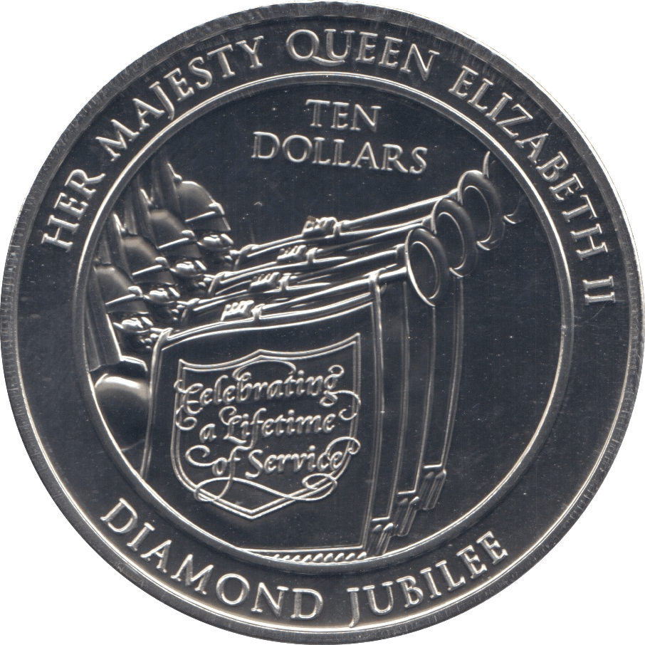 2012 TEN DOLLARS DIAMOND JUBILEE - WORLD COINS - Cambridgeshire Coins