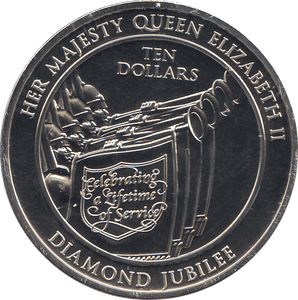 2012 TEN DOLLARS FIJI DIAMOND JUBILLEE - WORLD COINS - Cambridgeshire Coins