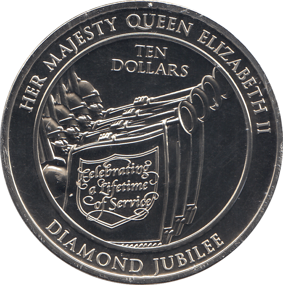 2012 TEN DOLLARS FIJI DIAMOND JUBILLEE - WORLD COINS - Cambridgeshire Coins
