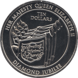 2012 TEN DOLLARS FIJI DIAMOND JUBILLEE - WORLD COINS - Cambridgeshire Coins