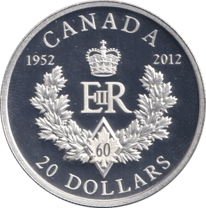 2012 TWENTY DOLLARS SILVER PROOF CANADA - WORLD COINS - Cambridgeshire Coins