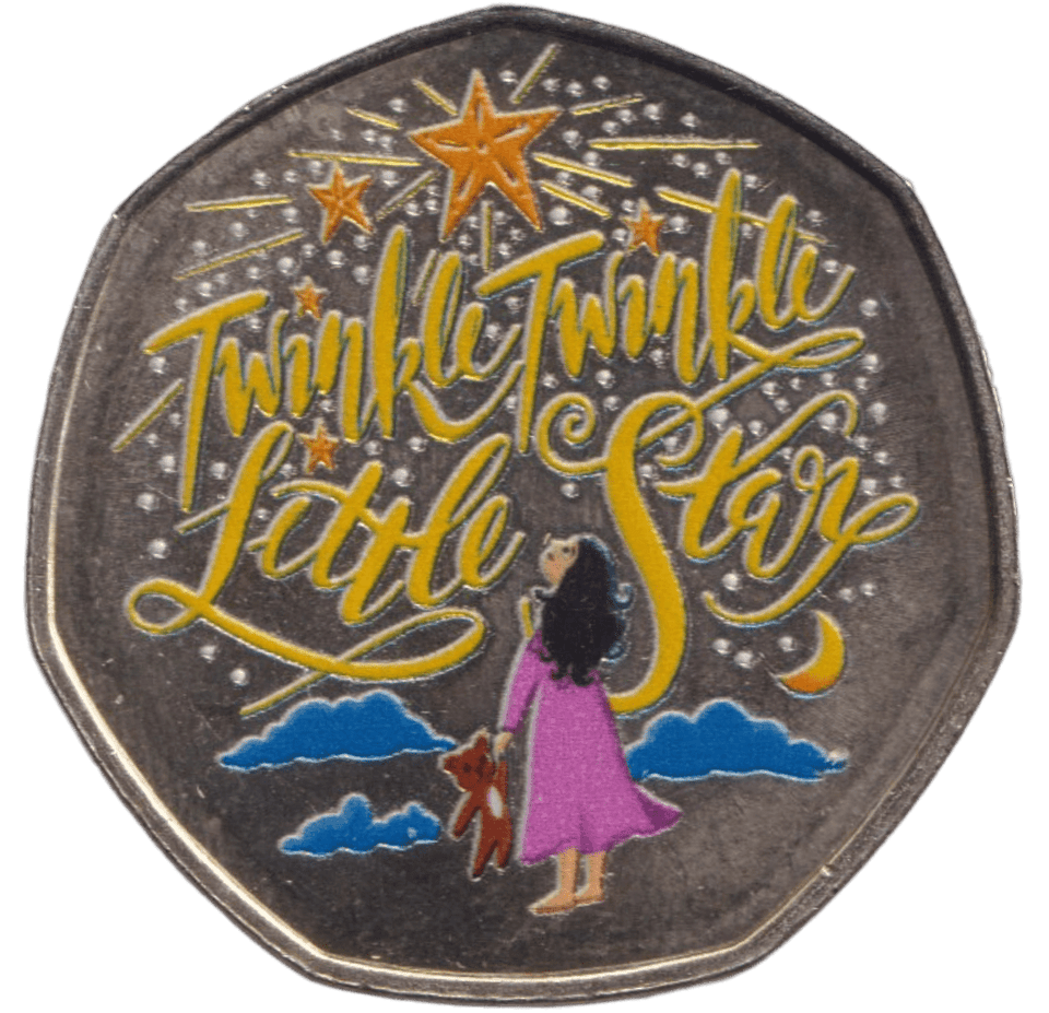 2012 TWINKLE TWINKLE LITTLE STAR 50P SHAPED COIN - 50P SHAPED COIN - Cambridgeshire Coins