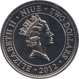 2012 TWO DOLLARS NIUE F373 - WORLD COINS - Cambridgeshire Coins