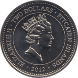 2012 TWO DOLLARS PITCAIRN ISLANDS - WORLD COINS - Cambridgeshire Coins