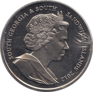 2012 TWO POUNDS SOUTH GEORGIA AND SANDWICH ISLANDS F550 - WORLD COINS - Cambridgeshire Coins