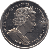 2012 TWO POUNDS SOUTH GEORGIA AND SANDWICH ISLANDS F550 - WORLD COINS - Cambridgeshire Coins
